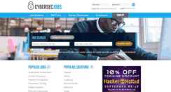 Desktop Screenshot of cybersecjobs.com
